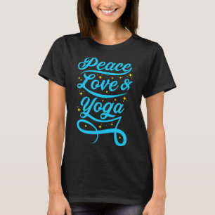 Camiseta Citação de Yoga do Peace Love