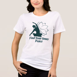 Camiseta Citação de Yoga Encontre Sua Paz Interior