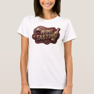 Camiseta Citação Degustação de Vinho Rosa Divertid