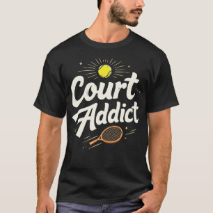 Camiseta Citação Divertida da Quadra de Tênis