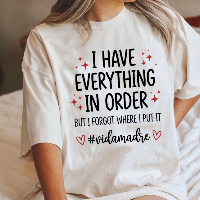 Camiseta Citação Divertida da Vida de Mãe (Criador carregado)