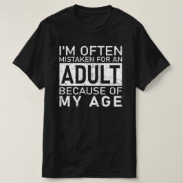 Camiseta Citação Divertida de Adulto – Sou Frequentemente C