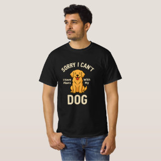 Camiseta Citação Divertida de Amante de Cachorro – Tenho Pl