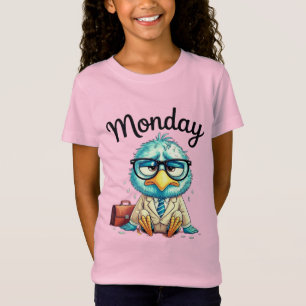 Camiseta Citação Divertida de Bebida para a Segunda-Feira
