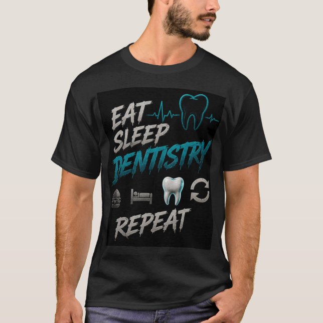 Camiseta 🦷 Citação Divertida de Estilo de Vida de Odontolo (Frente)