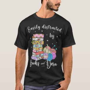 Camiseta Citação Divertida de Fio Fácilmente Distraído Por