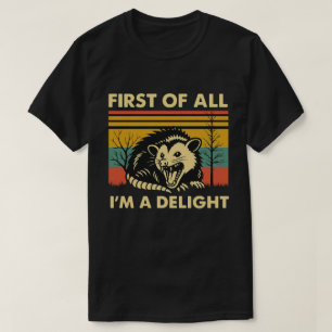 Camiseta Citação Divertida de Gambá - Antes de Mais Nada, S