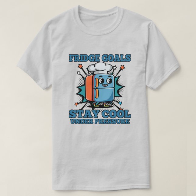 Camiseta Citação Divertida de Geladeira (Frente do Design)