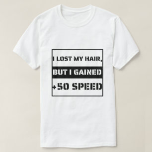 Camiseta Citação Divertida de Jogador Careca Arte de Veloci