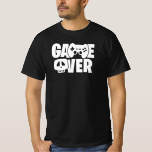 Camiseta Citação Divertida de Jogador Game Over