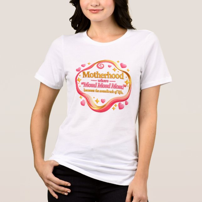 Camiseta Citação Divertida de Maternidade - Mãe! Mãe! Mãe!  (Frente)