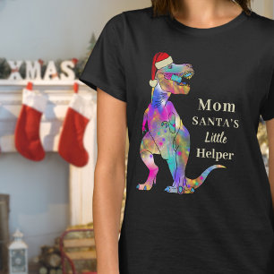 Camiseta Citação Divertida de Natal para Mãe Dinossauro