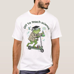 Camiseta Citação Divertida de Professor de Ciência Sapo Fof
