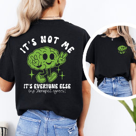 Camiseta Citação Divertida de Saúde Mental & Gráfico de Cér