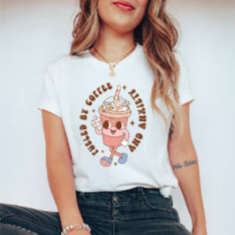 Camiseta Citação Divertida de Saúde Mental Retrô Alimentada