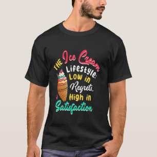 Camiseta Citação Divertida de Sorvete Dizendo Amante de Sor