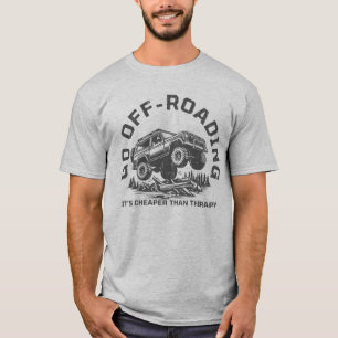 Camiseta Citação Divertida de Trilha Mais Barata que Terapi