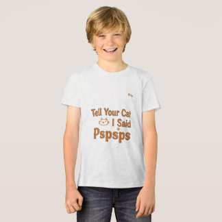 Camiseta Citação Divertida para Amantes de Gatos - Diga ao