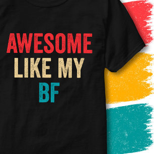 Camiseta Citação Divertida Retro Namorado Incrível Como Meu