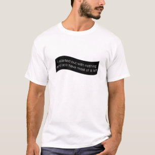 Camiseta Citação Divertida Sobre Nada