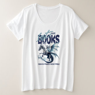 Camiseta Citação do amante do livro Dragon e Fairy & Fantas