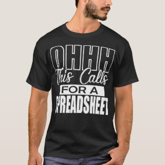 Camiseta Citação do Analista de Planilha Atuarial Engraçado