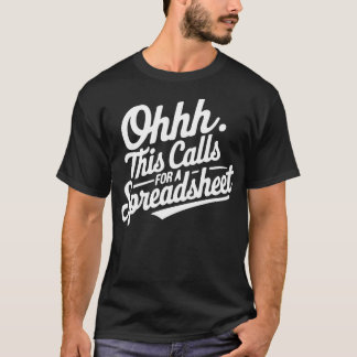 Camiseta Citação do Analista de Planilha Atuarial Engraçado