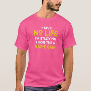 Camiseta Citação do Bar Exam Law School Formando Graduação