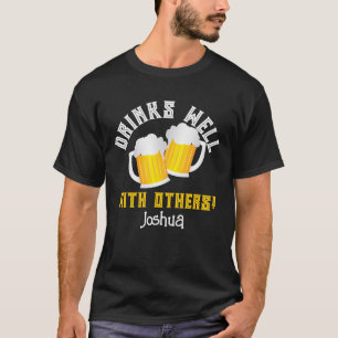Camiseta Citação do Bebendo de Cerveja Engraçado