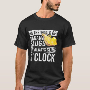 Camiseta Citação do Caracol de Banana para Caracol e Gato d