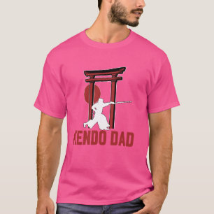 Camiseta Citação do Design de Arte Marcial Japonesa do Pai 