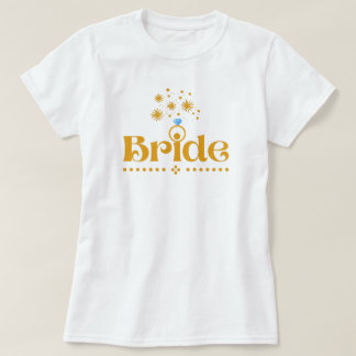 Camiseta Citação do Dourado Casamento Noturno de Bride Hens