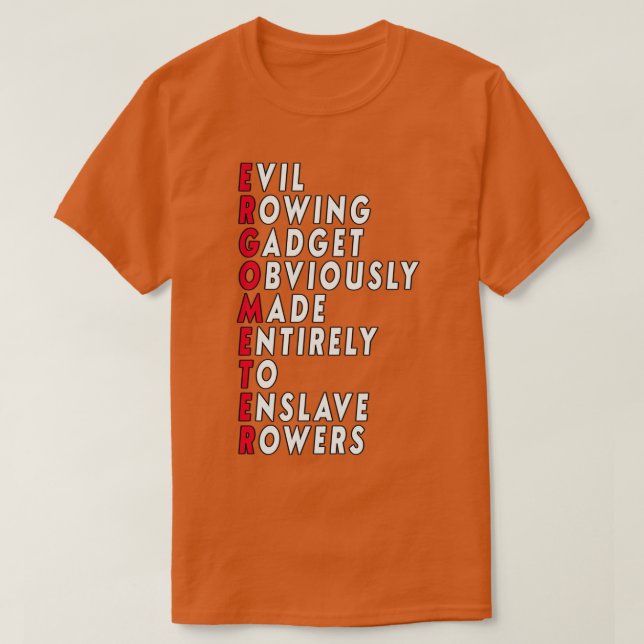 Camiseta Citação do Ergómetro Engraçado (Frente do Design)