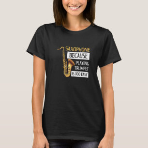 Camiseta Citação Do Instrumento Saxofone Para Um Jogador Sa