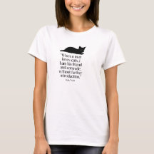 Camiseta Citação do Mark Twain sobre Gatos