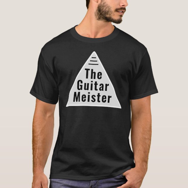 Camiseta Citação do Mestre de Guitarra Cinza (Frente)
