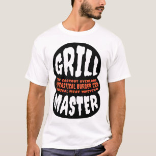 Camiseta Citação do Papai Churrasco Grill Master Hambúrguer