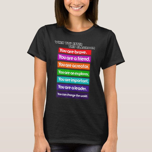 Camiseta Citação do Professor de volta à Escola Vida de Pro (Frente)