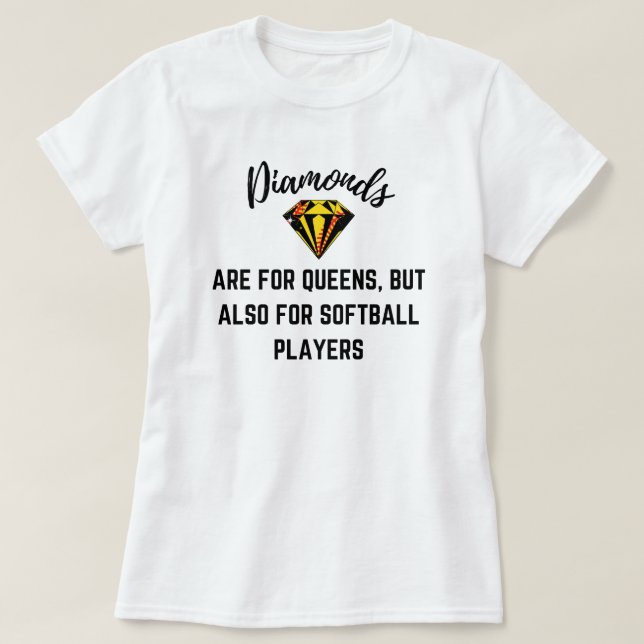 Camiseta Citação do Softball Lover Engraçado | Frações de S (Frente do Design)