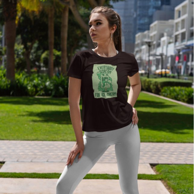 Camiseta Citação do Sorvete assustador (Criador carregado)