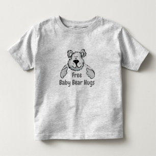 Camiseta Citação do Urso Bebê Livre Abraça Urso