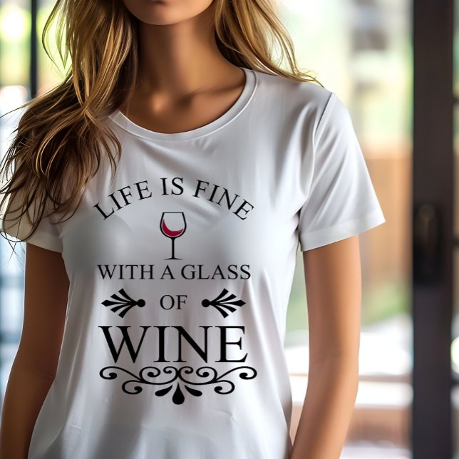 Camiseta Citação do vinho engraçado (Criador carregado)