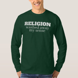 Camiseta citação engraçada contra a religião