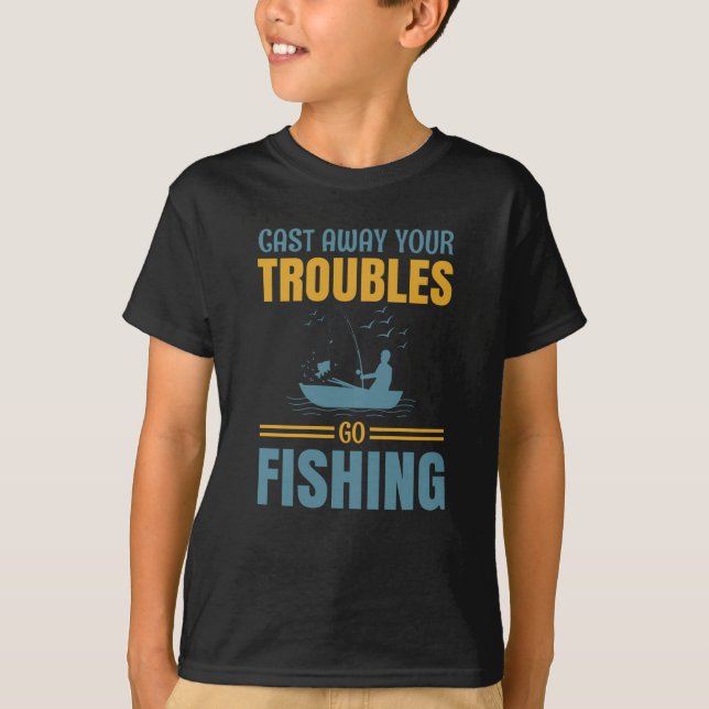 Camiseta citação engraçada da pesca (Frente)