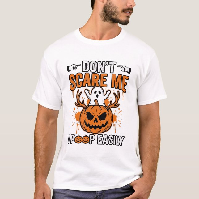 Camiseta Citação engraçada de abóbora de fantasma de Hallow (Frente)