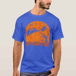 Camiseta Citação engraçada de acampamento Halloween Feliz A