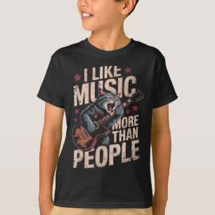 Camiseta Citação engraçada de animal amante de música rock