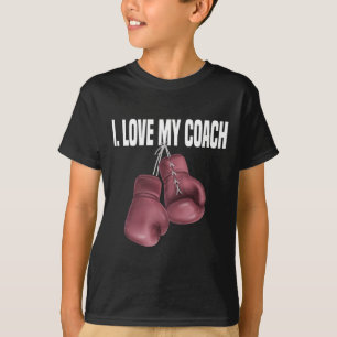 Camiseta Citação engraçada de boxe Eu amo meu treinador Tre