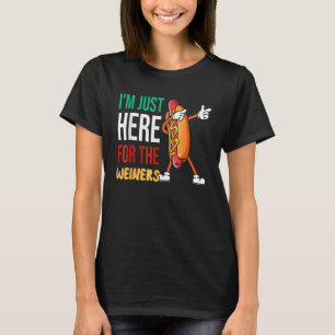 Camiseta Citação Engraçada de Cachorro Quente Só Estou Aqui