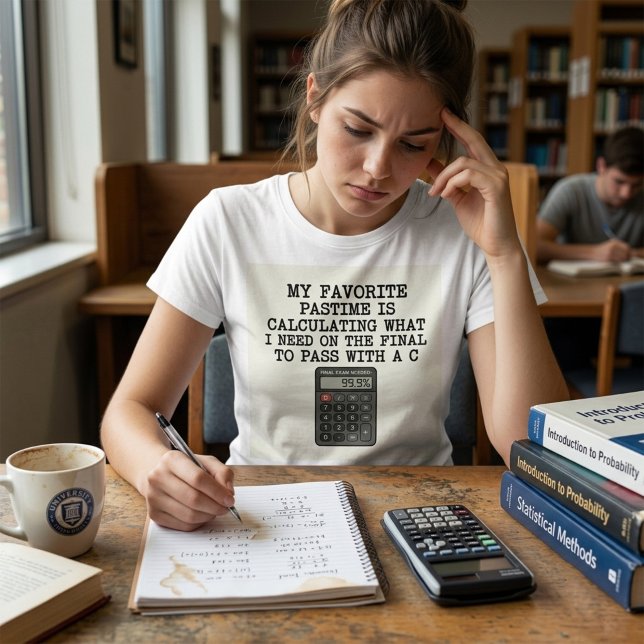 Camiseta Citação engraçada de calculadora de exame final de (Criador carregado)